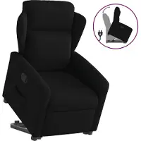 Syfax Fauteuil inclinable noir tissu