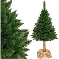 Viking Choice Arbre de Noël artificiel 190 cm - épicéa avec tronc en bois