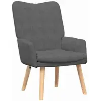 vidaXL Fauteuil relaxant Gris foncé 63 x 67 x 94 cm tissu