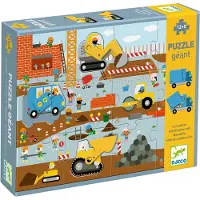 Djeco Puzzle - 17 Briques - Chantier de Construction - - UneTaille - Puzzle