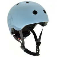 Scoot & Ride Casque de vélo pour enfant Scoot Ride bleu, unisexe, taille S/M (51-55 cm), coque de protection