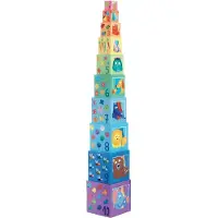 Djeco Blocs Empilables - 10 pces - Rainbow - - UneTaille - Blocs Empilables