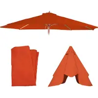 Mendler Housse De Rechange Pour Parasol Florida, Housse De Rechange Pour Parasol, Ø 3,5m Polyester 8 Baleines Terracotta
