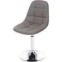 Mendler Chaise de salle à manger HWC-A60, chaise pivotante, design rétro similicuir taupe, pied chromé