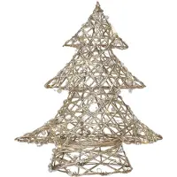 Koopman Arbre 20 LED, décoration de Noël, 30 cm, doré