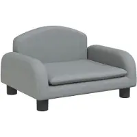 Syfax Lit pour chien gris clair 50x40x30 cm tissu