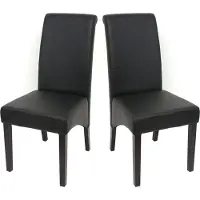 Mendler 2x chaise de salle à manger chaise de cuisine chaise M37 similicuir mat, noir, pieds foncés