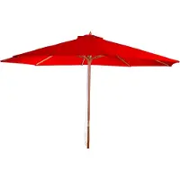Mendler Parasol en bois, parasol de jardin Florida, parasol de marché, 3,5m bordeaux