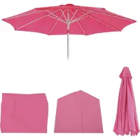 Mendler Housse De Rechange Pour Parasol N18, Housse De Parasol De Rechange, Ø 2,7m Tissu/Textile 5kg Rose