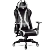 Diablo X-Horn Gaming Chair Office Chair 3D Armrests Ergonomic Design Neck/Lumbar Cushion Imitation Leather Rocking Function King Size Black and White