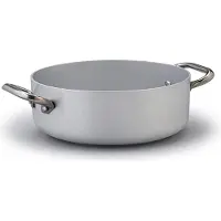 PENTOLE AGNELLI Agnelli Aluminium cocotte haute pour induction, Poêle + casserole, Argent, Noir