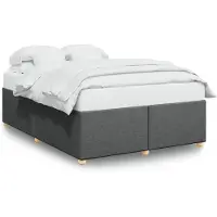 vidaXL Cadre de lit sans matelas gris foncé 160x200 cm Tissu