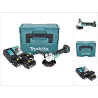 Makita DGA 504 RT3J Meuleuse d'angle sans fil 125mm Brushless 18V + 3x Batteries 5,0Ah + Chargeur + Coffret Makpac