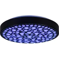 RL LIVE YOUR LIGHT Reality - Plafonnier LED - Éclairage de plafond - 22 W - Couleur réglable - RGB - Télécommande - Intensité variable - Rond - Noir - Plastique