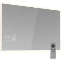 Blumfeldt radiateur infrarouge 500 W – miroir intelligent LED, IP44, WiFi & télécommande, température 5-50°C, verrouillage parental, pour salle de bain, radiateur infrarouge, 8-12 m²