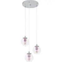 Eglo Suspension Ariscani 2 3 lumières chromées rondes