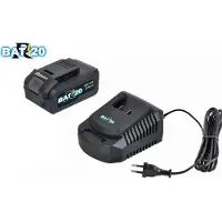 Ribimex Kit chargeur rapide + batterie 20v 4ah - - PRBAT20/KIT4 - r-bat20