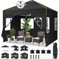 OEM Pop-up maison de jardin, pavillon tente, étanche, réglable en hauteur, noir