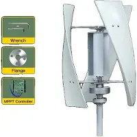 OEM Générateur éolien vertical, sortie de puissance 2000W, conversion efficace de l'énergie éolienne , Avec contrôleur Mppt, 2000W, 12V