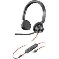 Poly Blackwire 3325-M Microsoft Teams Certified USB-C 3.5mm Stereo Headset, Filaire, Bureau/Callcenter, Casque, Noir