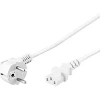 PremiumCord 230V network cable for computer 3m white (3 m), Câble d'alimentation, Blanc