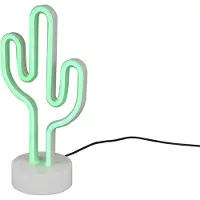 TRIO Lampe de table LED CACTUS blanc et vert, 1,8 W, 153 lm, plastique, dimensions : 29,5 x 15 x 10 cm, IP20, RL