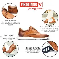 Pikolinos pour homme. M1A-4276C1 Chaussures Manacor en cuir marron (41), Plat, Lacets, Casuel