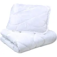 Amazinggirl Couette et oreiller pour bébé Couverture pour enfant 80 x 80 cm - Couette pour enfant Ensemble de couettes pour enfant et couverture pour bébé Couverture pour lit bébé Microfibre Blanc Oeko-Tex