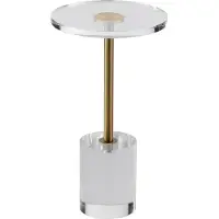 Vevor Table d'Appoint Ronde 302x543 mm Bout de Canapé en Acrylique Table Basse Charge Maximale 10 kg Table de Chevet Installation Facile pour Affaires à Portée de Main Salon Chambre Balcon Transparent