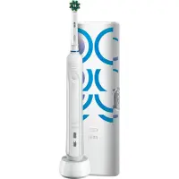 Oral-B | Brosse à dents électrique - Pro 1750 - Blanc - Design Edition - Élimination efficace de la plaque dentaire