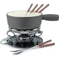 Swissmar 9-teiliges Fondue Set Lugano, Set à fondue, Noir