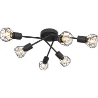 Globo Lighting Plafonnier en métal noir, 6x E14