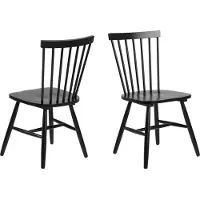Ebuy24 Riano Chaise de salle à manger, noir.