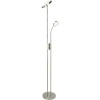 Rabalux Lampe sur pied chromée avec liseuse LED 18,5W + LED 4,5W Ophus 3239