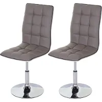 Mendler 2x chaise de salle à manger HWC-C41, fauteuil, similicuir taupe