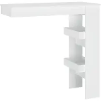 Syfax Table de bar murale Blanc 102x45x103,5 cm Bois d'ingénierie