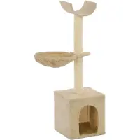 Syfax Arbre à chat avec griffoirs en sisal 105 cm Beige