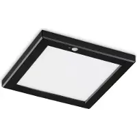 Ideal Lux Plafonnier moderne Aura Plastic Black Sensor Led 20W 4000K