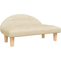 Syfax Lit pour chien crème 70x52x30 cm tissu