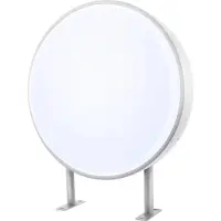 StarTech.com Caisson lumineux LED - Enseigne publicitaire pour magasin - Double face, forme ronde - 51 cm - Fixation murale - Étanche - 220 V CA - Blanc