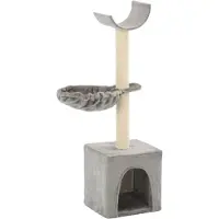 Syfax Arbre à chat avec griffoirs en sisal 105 cm Gris