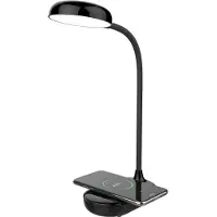 BigBen Interactive Station de charge sans fil 15W Qi + Lampe + Câble de charge USB C/C Noir Glossy Bigben
