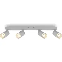 Briloner Rub Plafonnier, Orientable, Application acrylique, Chrome mat, 56 x 6 x 16 cm