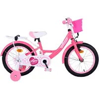 Volare Vélo enfant Ashley - Fille - 16 pouces - Rose/Rouge