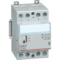 Legrand Contacteur d'installation , 230 V, 63 A, 4S, avec interrupteur manuel, sans bourdonnement, 1 pièce.
