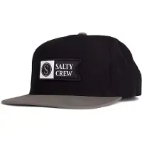 Salty Crew Alpha Tech 5 Panel Trucker Cap Noir
