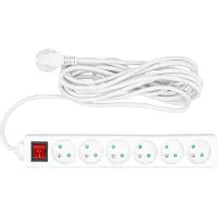 VOREL Multiprise 5m avec interrupteur 6-fois