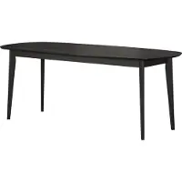 Ebuy24 Ronin table de salle à manger 90x200 cmReproduction cendre noir.