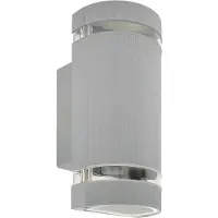 EDO Eclairage de jardin applique extérieure PANAM OV Gris IP54 2xGU10 gris EDO777363 Garden Line