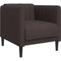 vidaXL Fauteuil marron foncé Tissu